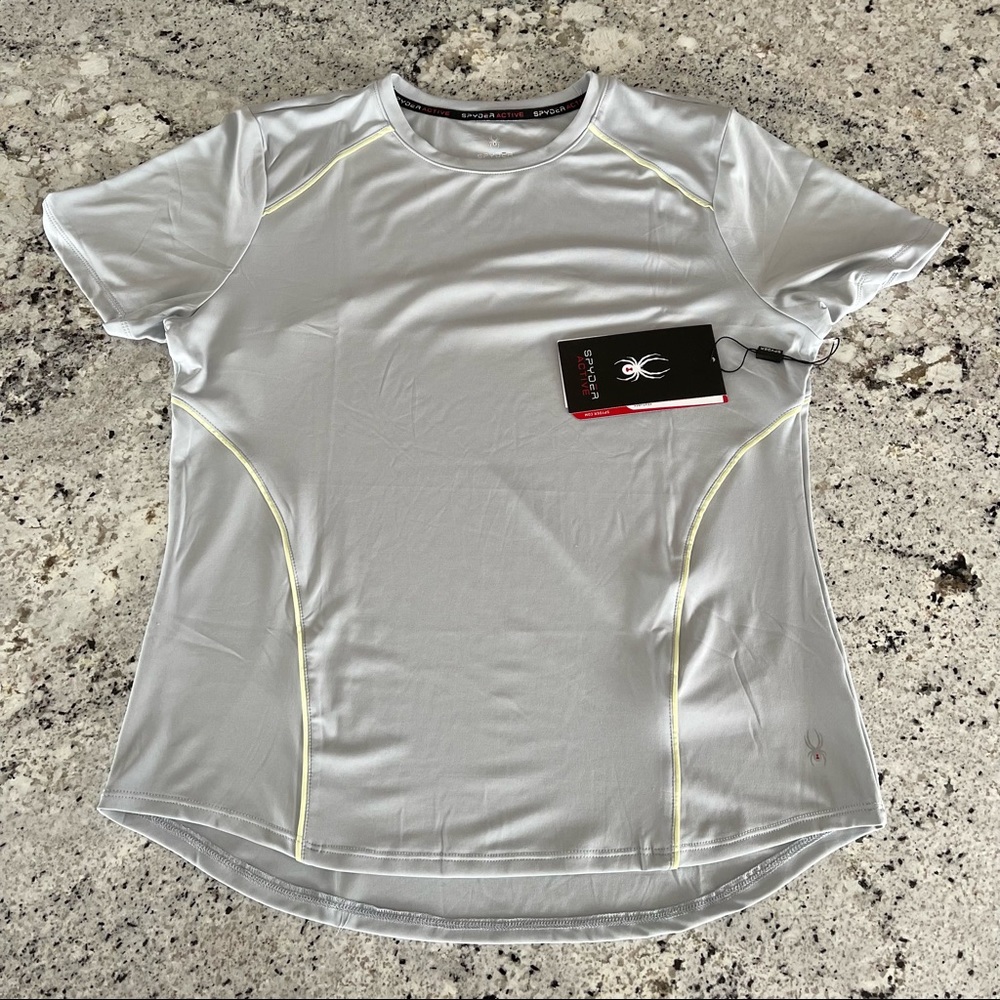 NWT Spyder Gray Short Sleeve Tee